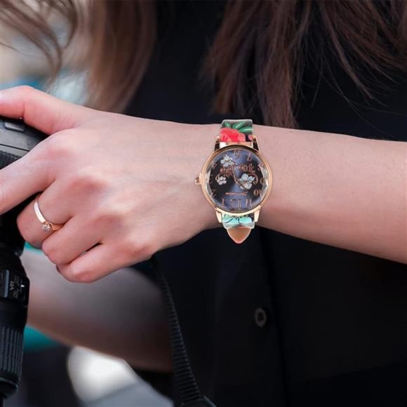 ibasenice Wrist Watch for Women: Wrist Watch with Leather Printed Watch Band